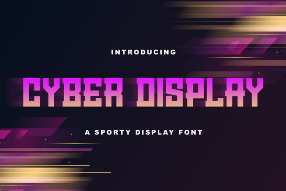 Cyber Display - A Sporty Sans Serif Font for Crafters