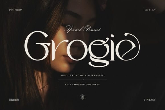 Grogie - Modern Serif Font for Web Design