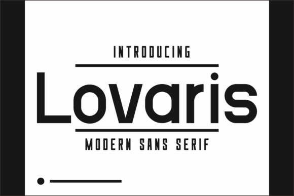 Lovaris: A Modern Sans Serif for Bold Branding