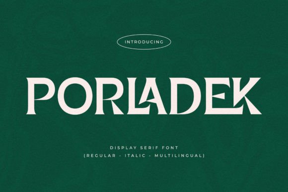 Porladek: A Serif Font That Elevates Handmade Creations