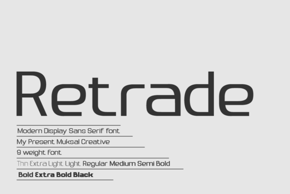 Retrade: A Modern Sans Serif Font for Clean, Contemporary Design