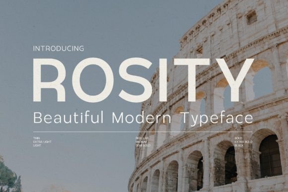 Rosity: A Modern Sans Serif Font for Campaign Creativity